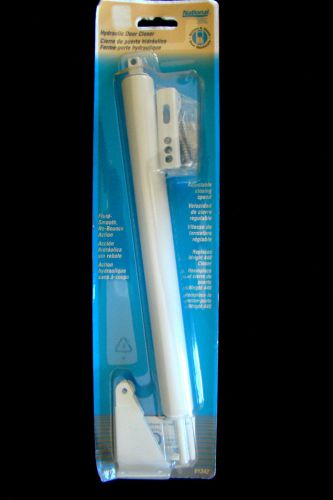 NATIONAL HARDWARE HYDRAULIC DOOR CLOSER ~ WHITE FINISH ~ NEW OLD STOCK