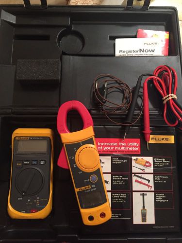 FLUKE 16 multimeter with 332 clamp meter and case!!!