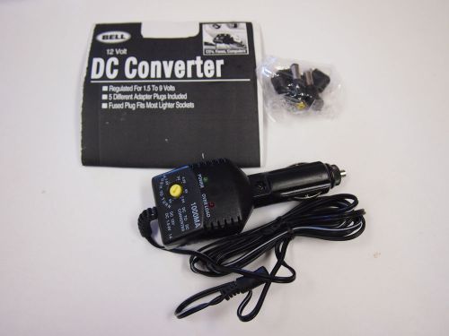 Bell 12 Volt DC Converter For 1.5 Vdc to 9Vdc With 5 Adapter Plugs Included