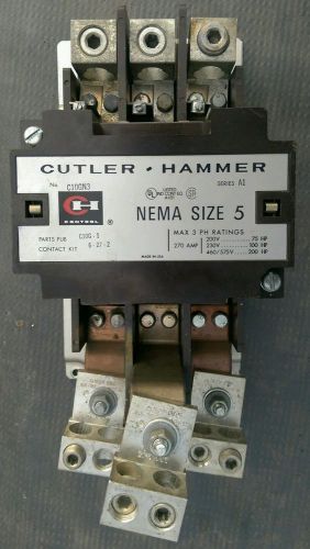 Cutler Hammer Eaton Size 5 Contactor 200 HP 600 Volt 3 Phase
