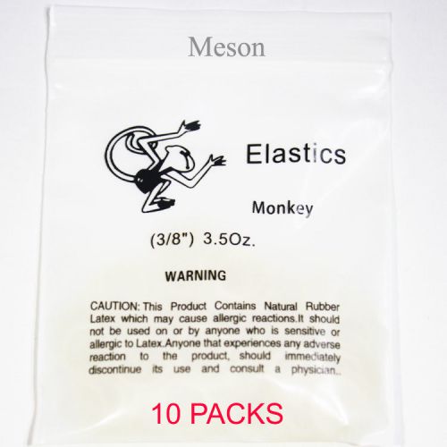 10packs dental 3/8&#039;&#039; 3.5oz latex elastics ligature ties bands monkey us f for sale
