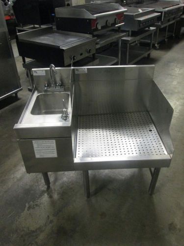 Glastender DHSB-12 Deluxe Underbar Hand Sink 12&#034;W x 24&#034;D W/ DRAINBOARD RDBA-24S