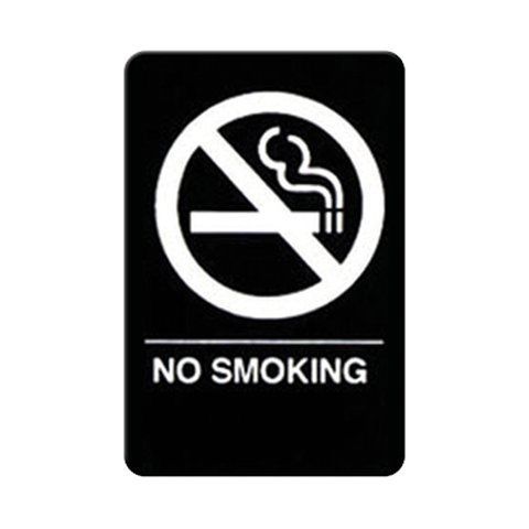 Winco SGNB-601, Information Sign, &#034;No Smoking Area&#034;, 6&#034; x 9&#034;, Braille
