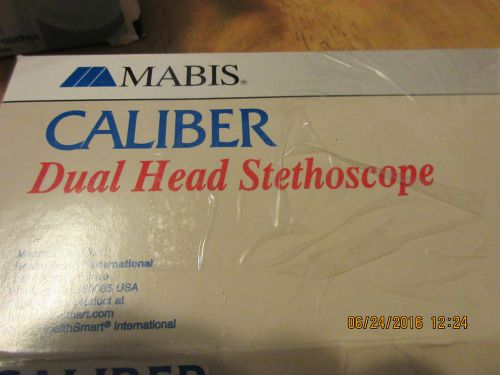 MABIS HEALTHCARE 10-422-010  BLUE 22&#034; CALIBER DUAL-HEAD STETHOSCOPE Damaged Box
