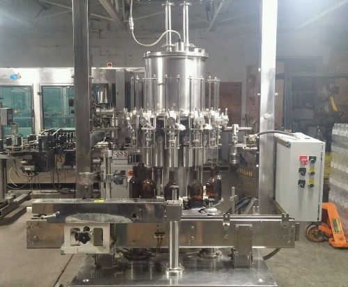 shibuya hoppmann 18 valve rotary piston filler,filling machine,bottling machine
