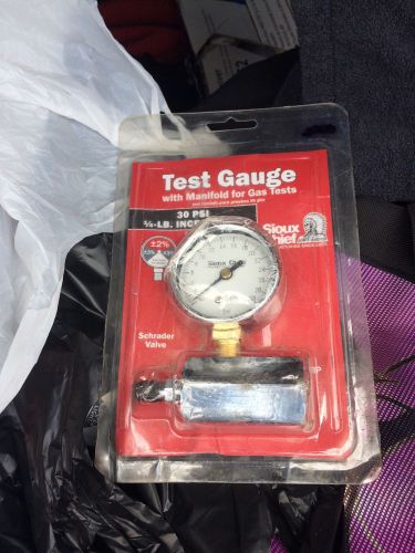 Sioux Chief Gas Test Gauge 30 PSI 1/4-LB. Increments