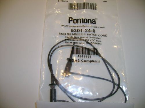 POMONA 5301-24-0 SMD GRABBER PATCH CORD 24&#034; BLACK NEW IN BAG