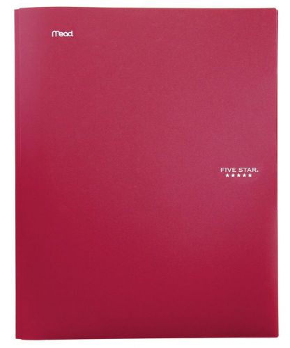 Five Star Stay-Put Pocket Folder, 11.62 x 9.31 x .25 Inches, Red (72109)