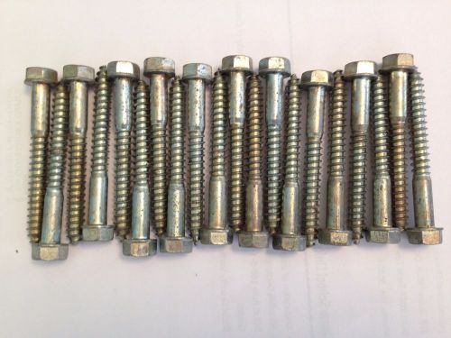 (50) hex head 5/16 x 3&#034; lag bolts screws, washer head. ls516x3 for sale
