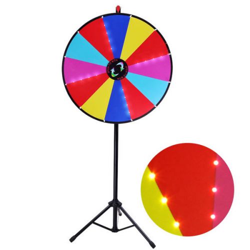 30&#034; led light tripod floor color prize wheel 12 slot 26770 for sale