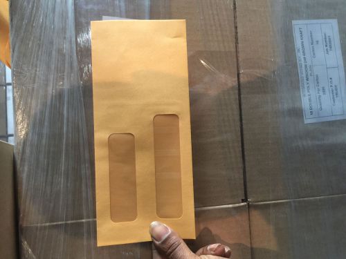 #10 Double Window Brown Kraft Envelopes