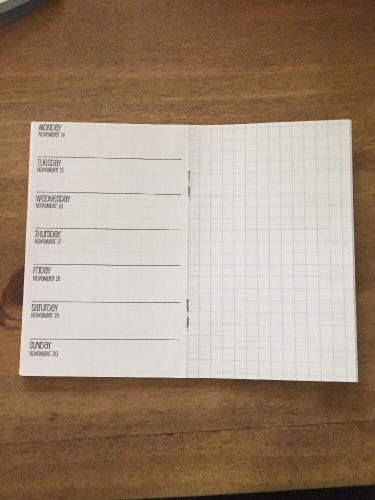 SewMuchCrafting SMC Traveler&#039;s Notebook Pocket Size Week On One Page With Grid