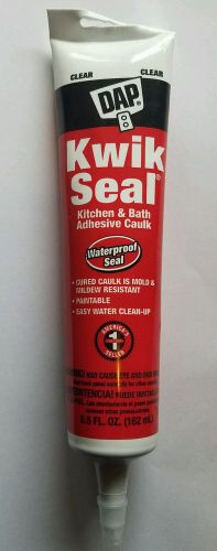 Dap Kwik Seal Tub/Tile Adhesive Caulk, Clear, 5.5 Ounce Tube #18008