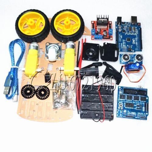 Smart Car Tracking Motor Smart Robot Car Chassis Kit 2WD Ultrasonic For Arduino