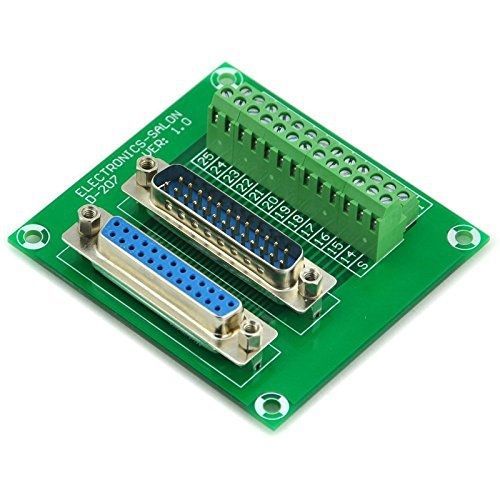 Electronics-Salon D-SUB DB25 Male / Female Header Breakout Board, DSUB Terminal