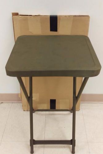 Metal Bedside Table Folding Legs 27&#034; Height #6530-00-708-9060 NEW 1 Each