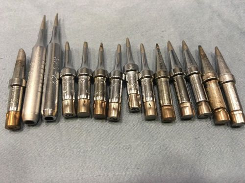 Lot of (14) plato and weller discontinued tips, new and used excellent condition for sale