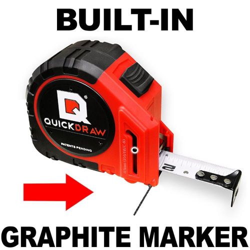 Quickdraw qd25-pro self marking 25 foot tape measure with a built in pencil for sale