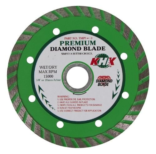 KHK TMP14125 Premium 14&#034;Multi-Purpose Wet/Dry Turbo Diamond Blade with 5/8&#034;-7/8&#034;
