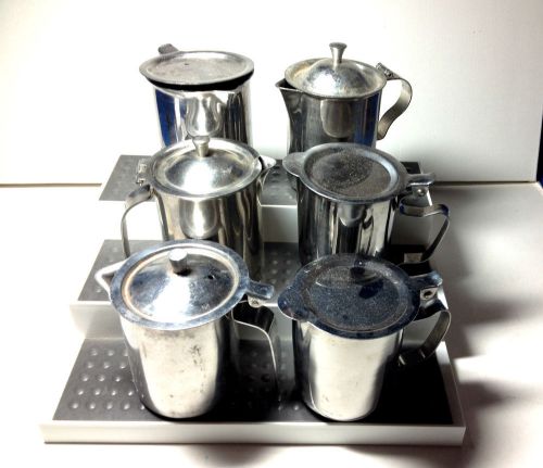 LOT OF 6 STAINLESS RESTAURANT TEAPOTS