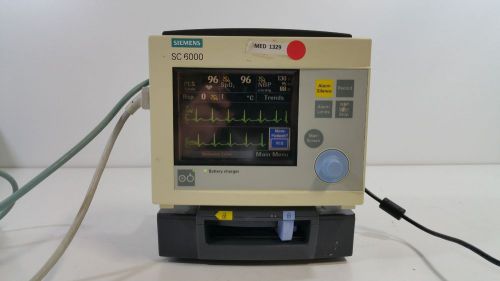 Siemens drager sc 6000p ul/csa patient monitor w/ base for sale