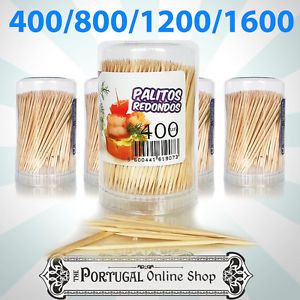 400 - 1600 WOODEN TOOTHPICKS COCKTAIL CHERRY OLIVES STICKS PALITOS PARTY