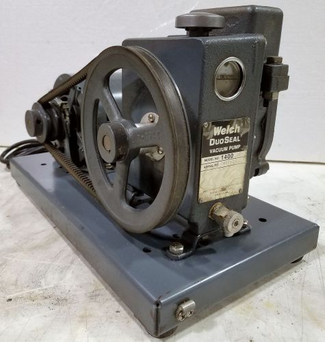 Welch 1400 duo seal vacuum pump w/ ge 1/3 hp motor for sale