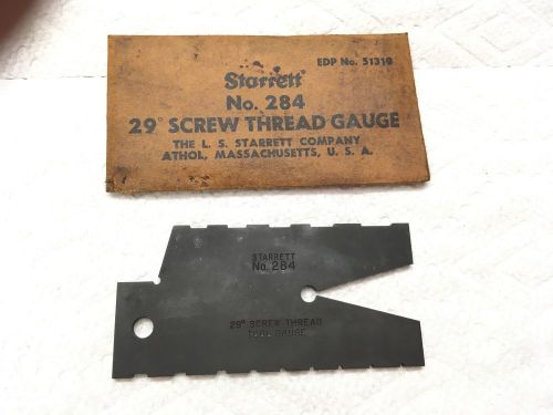 Vintage LS Starrett # 284 29 Degree Screw Thread Tool Gauge Machinist