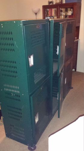 (6) Storage Laundry Room Organizer Heavy Duty Blue Ventilated Box Locker