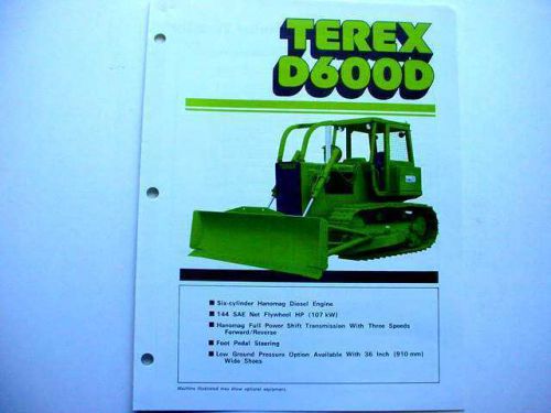 5 Terex L600D &amp; D600D Crawler &amp; WD3000 Wheel Dozer Lit