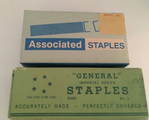 2 Vintage Boxes Standard Staples General Associate Boise Cascade Office Supply