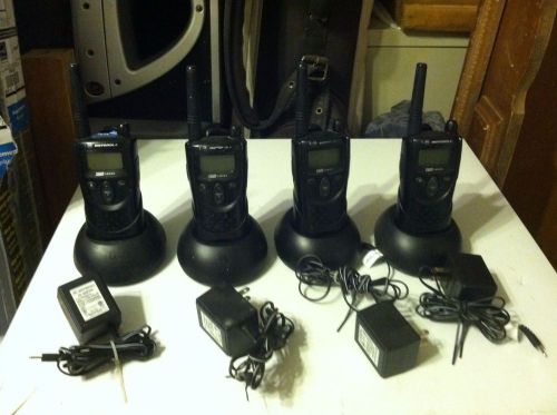 LOT OF 4 MOTOROLA XTN XU2100, W/ BATTERY, CHARGER, POWER CABLE &amp; BELT CLIP USED