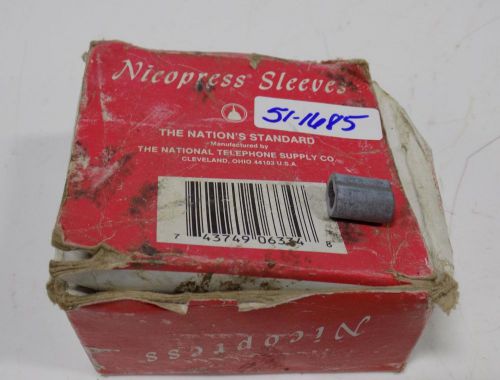 NATIONAL TELEPHONE SUPPLY NICOPRESS FENCE WIRE SLEEVES LOT OF 100 FW-3-4 NIB