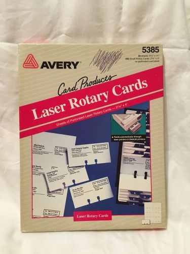 Avery Laser Rotary Cards 5385- Opened Box ~ALL 50 Pages Included!!!~