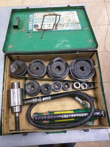 Greenlee 767 slug buster knockout punch set for 1/2&#034; thr 4&#034;,767,746 nice for sale