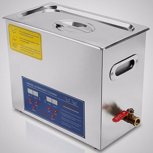 Heated Ultrasonic Cleaner! 6 Liter Stainless Steel Tank Basket Heater and Timer