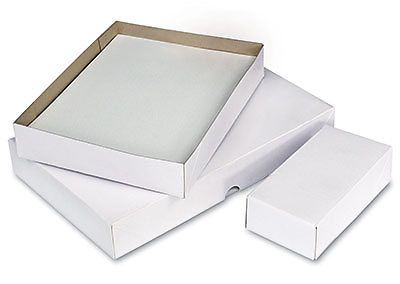 6&#034; x 3-1/2&#034; x 2&#034; White Chipboard Box - Business Card