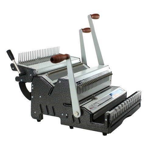 Akiles wiremac combo 3:1 pitch twin loop wire &amp; plastic comb binding machine for sale