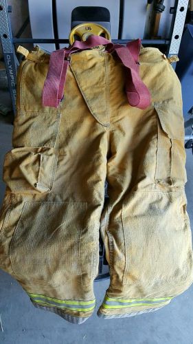 Globe Firefighter Turnout Pants (Size 42 waist X 30 length) with suspenders