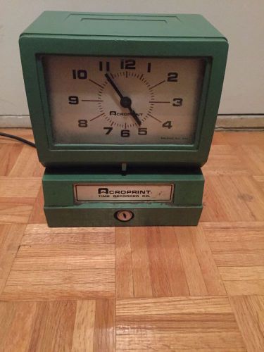 VINTAGE Acroprint Time Recorder Co. 150NR4  Time Clock Punch No Key