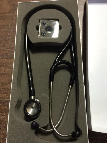 Tech-Med Services Cardiology 22&#034; Stethoscope Latex Free Black Dual Head 1006