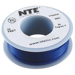 NTE Electronics WH26-06-25 Hook Up Wire, Stranded, Type 26 Gauge, 25&#039; Length,