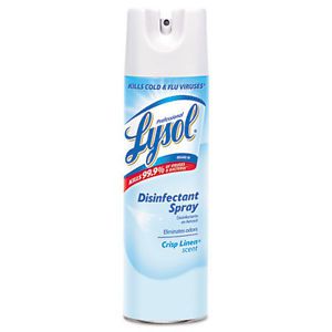 Lysol disinfectant spray, crisp linen, 19oz aerosol, 12 cans/carton for sale