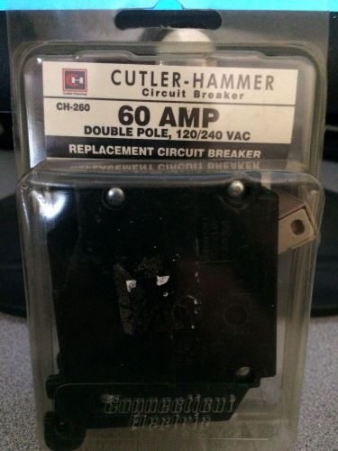 CUTLER-HAMMER CIRCUIT BREAKER CH-260 60AMP DOUBLE POLE 120/240 VAC