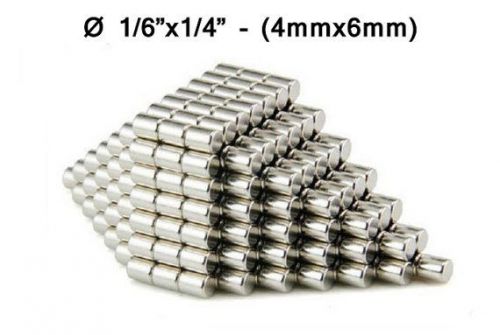 4mmx6mm Super Strong Neodymium Disc Magnets - 4x6mm - 1/6&#034;x1/4&#034; Fridge Magnet