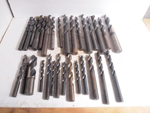 Lot of 30 straight shank drill bits all different sizes usa made lathe used for sale