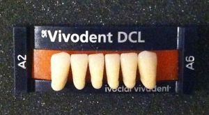 Ivoclar Vivodent DCL Plastic Dentist Dental Lab Denture teeth    A6  A2