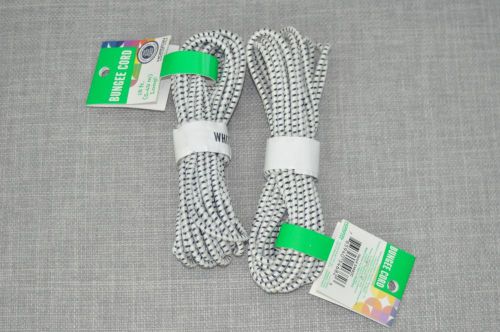 White Bungee Shock Cord (2 pack lot) - 18 ft (5.49 m) - by Horizon Group USA EDC