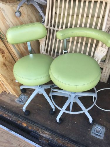 Dental Dentist Medical Stool Assistant Chair Set modern  lime green color