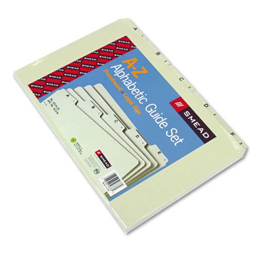 Smead A - Z Top Tab, Recycled File Guides, Green Pressbd.